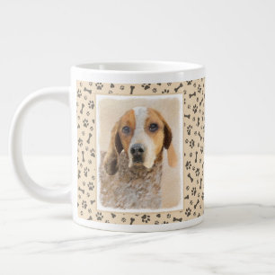 Amerikaanse Engelse coonhoundschildering - Dog Art Extra Grote Beker