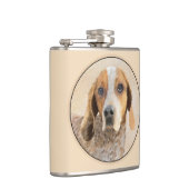 Amerikaanse Engelse coonhoundschildering - Dog Art Heupfles (Rechts)