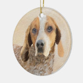 Amerikaanse Engelse coonhoundschildering - Dog Art Keramisch Ornament (Links)
