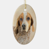 Amerikaanse Engelse coonhoundschildering - Dog Art Keramisch Ornament (Rechts)