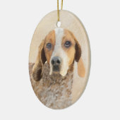 Amerikaanse Engelse coonhoundschildering - Dog Art Keramisch Ornament (Links)