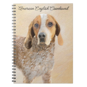 Amerikaanse Engelse coonhoundschildering - Dog Art Notitieboek