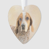 Amerikaanse Engelse coonhoundschildering - Dog Art Ornament (voorkant)