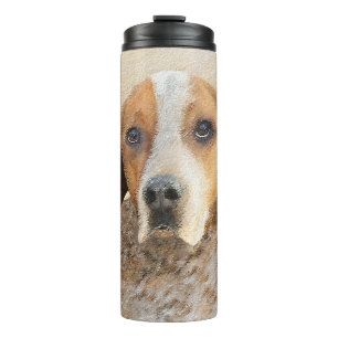 Amerikaanse Engelse coonhoundschildering - Dog Art Thermosbeker