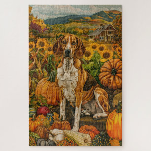 Amerikaanse Engelse Foxhound Autumn Harvest Legpuzzel