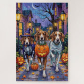 Amerikaanse Engelse Foxhound in Halloween kostuums Legpuzzel (Verticaal)