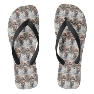 Amerikaanse Engelse vosshond fiets Kerstmis Teenslippers