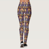 Amerikaanse Engelse vosshond Halloween Pompoen Leggings (Achterkant)