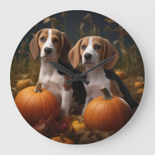 Amerikaanse Engelse vosshond Puppy Herfst Plezier Grote Klok