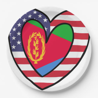 Amerikaanse Eritrese vlag Inner Heart USA Eritrea Papieren Bordje