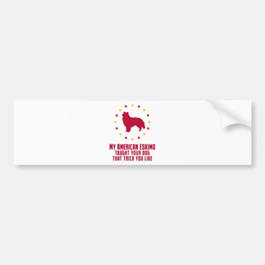 Amerikaanse Eskimo Bumpersticker (Voorkant)