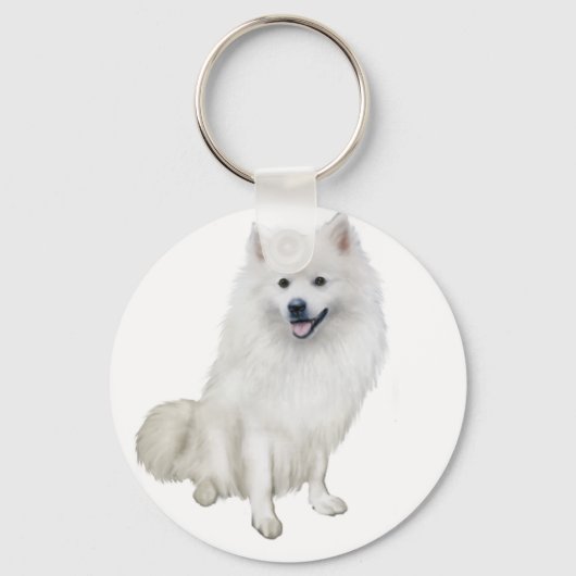 Amerikaanse Eskimo Dog (A) Sleutelhanger (Voorkant)