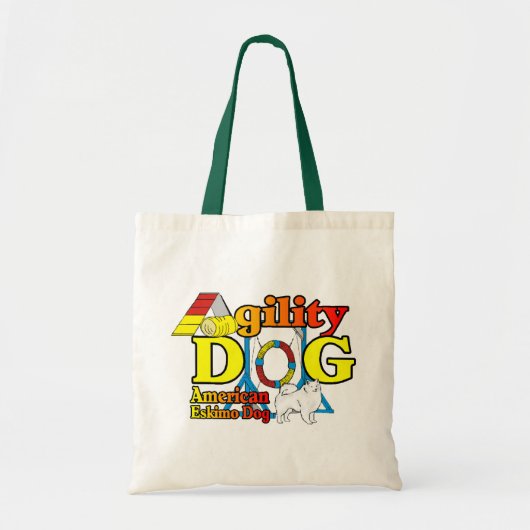 Amerikaanse Eskimo Dog Agility Gifts Tote Bag (Voorkant)