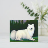 Amerikaanse Eskimo Dog Briefkaart (Staand voorkant)
