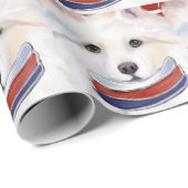 Amerikaanse Eskimo Dog Cadeaupapier (Rol Hoek)