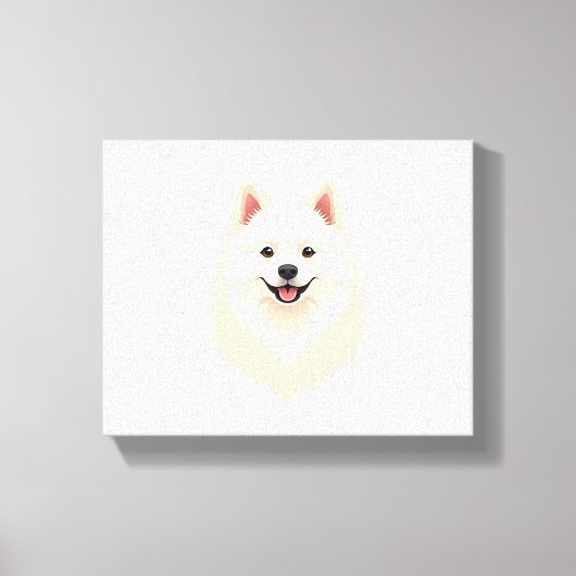 Amerikaanse Eskimo Dog Canvas Afdruk (Voorkant)