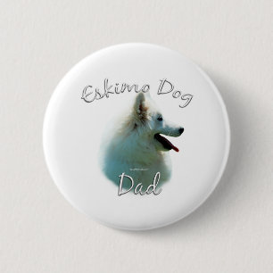 Amerikaanse Eskimo Dog Dad 2 Ronde Button 5,7 Cm