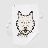 Amerikaanse Eskimo Dog Golfhanddoek (Insitu)