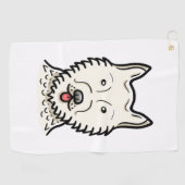 Amerikaanse Eskimo Dog Golfhanddoek (Horizontaal)