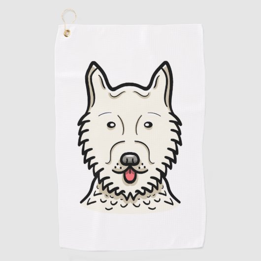 Amerikaanse Eskimo Dog Golfhanddoek (Voorkant)