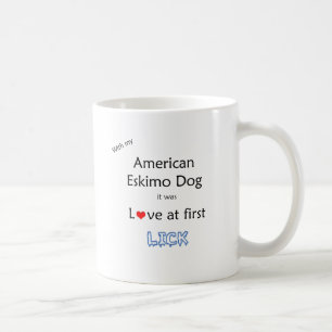 Amerikaanse Eskimo Dog Lick Design Koffiemok
