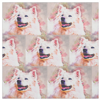 Amerikaanse Eskimo Dog Pima Cotton Fabric Stof