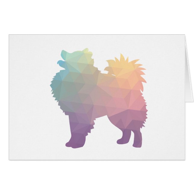 Amerikaanse Eskimo Dog Silhouette Design (Voorkant Horizontaal)