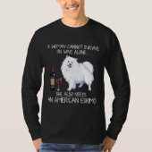 Amerikaanse eskimo en wijnhond gemonteerd t-shirt (Voorkant)