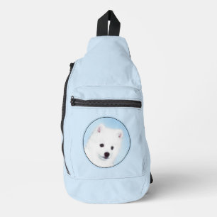 Amerikaanse Eskimo Eskie Puppy Schilderij Mooie Ho Sling Bag