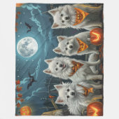Amerikaanse Eskimo Halloween Spooky Fleece Deken (Voorkant)