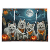 Amerikaanse Eskimo Halloween Spooky Groot Cadeauzakje (Voorkant)