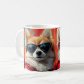 Amerikaanse Eskimo Hartrozen Valentijnsdag Koffiemok (Voorkant links)