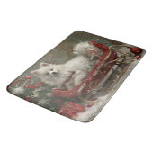 Amerikaanse Eskimo Hond Kerstfeest Badmat (Gekanteld)