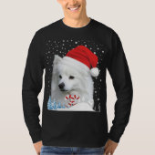 Amerikaanse Eskimo Hond Lelijke Kersttrui Santa H T-shirt (Voorkant)