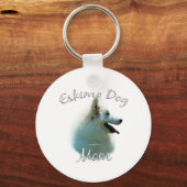 Amerikaanse Eskimo Hond Moeder 2 Sleutelhanger (Achterkant)