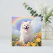 Amerikaanse Eskimo Hond Rainbow Bridge Aangepaste  (Staand voorkant)