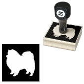 Amerikaanse Eskimo hond Silhouette Eskie Rubberstempel (Gestempeld)