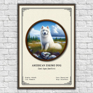 Amerikaanse Eskimo-hond Zoölogie Serie Poster