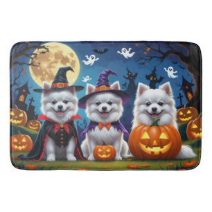 Amerikaanse Eskimo Honden Pompoen Halloween Grappi Badmat