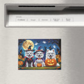 Amerikaanse Eskimo Honden Pompoen Halloween Grappi Magneet (Insitu (Vaatwasser))