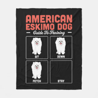 Amerikaanse Eskimo hondengids voor training Fleece Deken