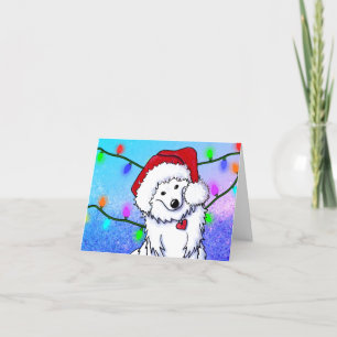 Amerikaanse Eskimo Kerstkaart Feestdagen Kaart