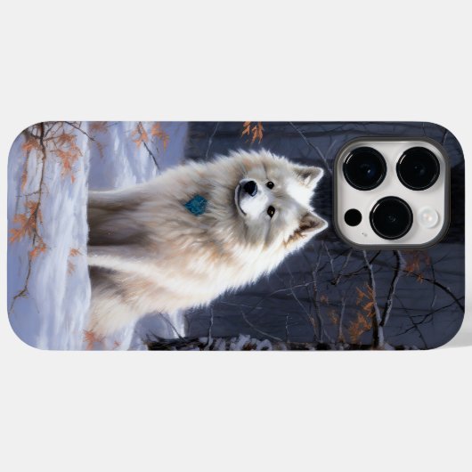 Amerikaanse Eskimo laat het sneeuwen Kerstmis Case-Mate iPhone Case (Achterkant (horizontaal))