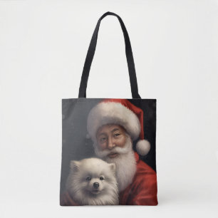 Amerikaanse Eskimo met Sinterklaas Feestelijke Ker Draagtas
