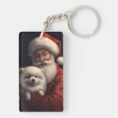 Amerikaanse Eskimo met Sinterklaas Feestelijke Ker Sleutelhanger (achterkant)