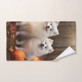 Amerikaanse Eskimo Puppy Herfst Delight Pompoen Bad Handdoek (Handdoek)