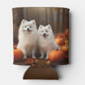 Amerikaanse Eskimo Puppy Herfst Delight Pompoen Blikjeskoeler (Achterkant)