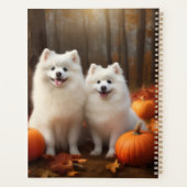 Amerikaanse Eskimo Puppy Herfst Delight Pompoen Planner (Achterkant)