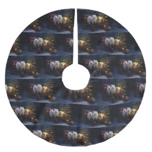 Amerikaanse Eskimo Snowy Sleigh Kerst Decor Kerstboom Rok