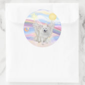 Amerikaanse Eskimo Spitz Ronde Sticker (Tas)